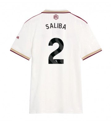 Arsenal William Saliba #2 Tredjetrøje Dame 2025-26 Kortærmet